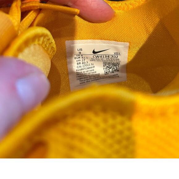 Men's Nike PG4 TB Promo University Yellow Gold CW 4134-702, Size 9, EUC - Picture 10 of 10